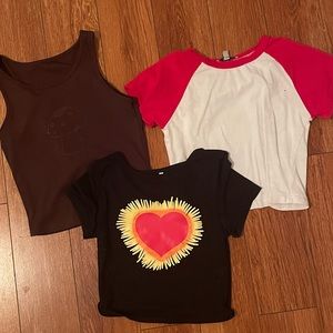 Crop tops,Size-small